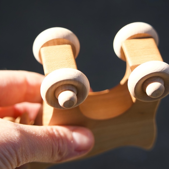 Handmade Natural Wood Waldorf/Montessori Play Toys Set Of 3 - Picture 9 of 11